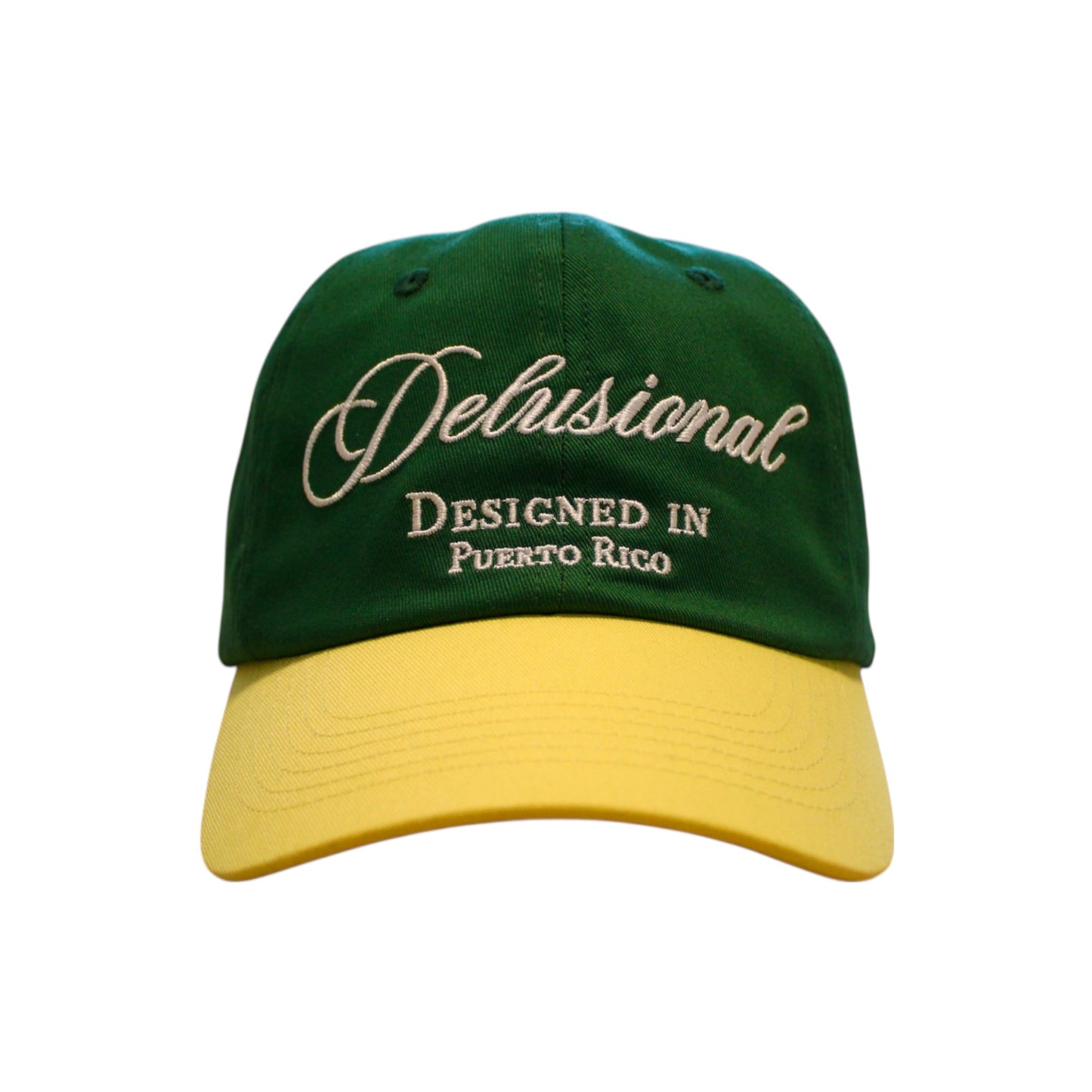 Designed in PR two-tone dad hat by Delusional