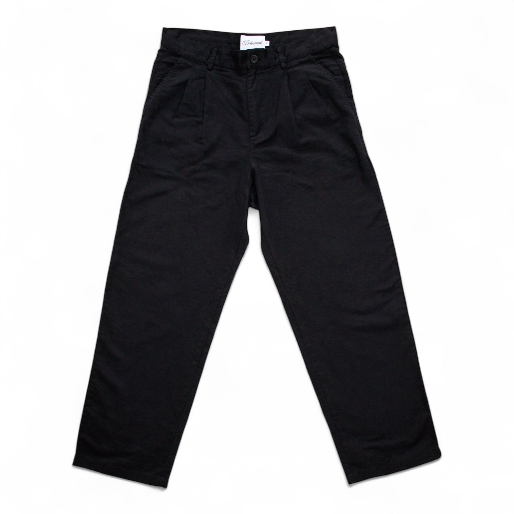 Men's single pleated linen trousers by Delusional
