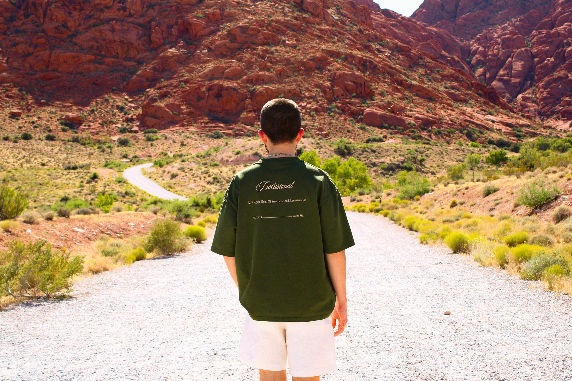Oversized olive t-shirt streetwear fit by Delusional