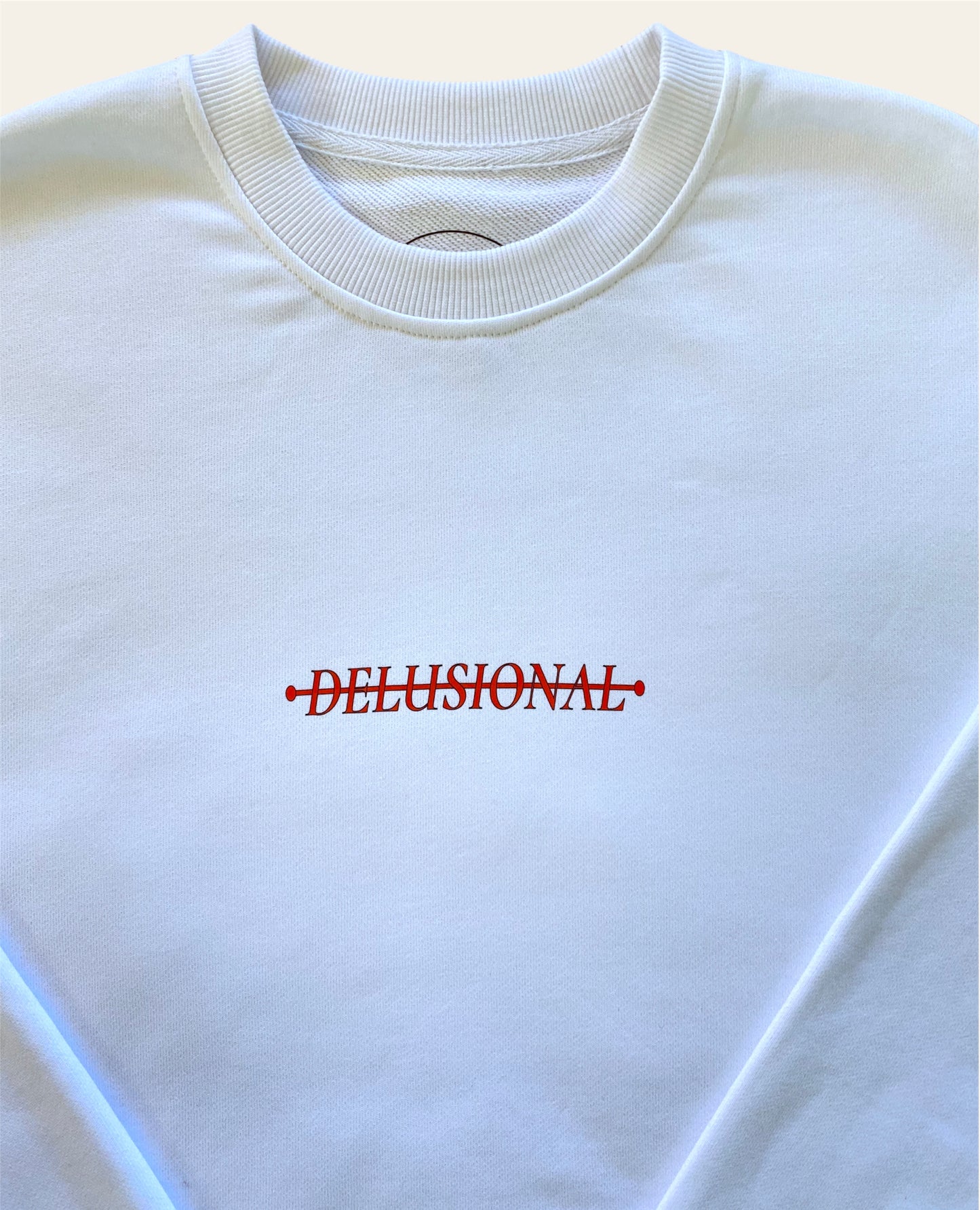 Heavyweight 100% cotton fabric detail on Delusional sweater