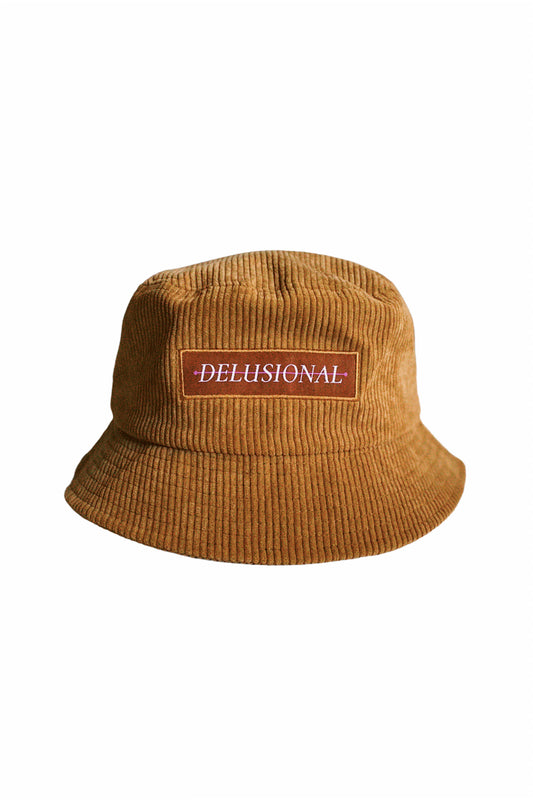 Patched Logo Corduroy Bucket Hat