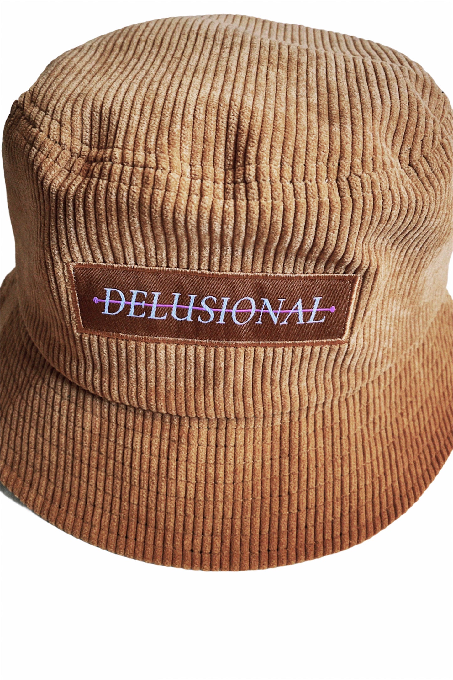 Patched Logo Corduroy Bucket Hat